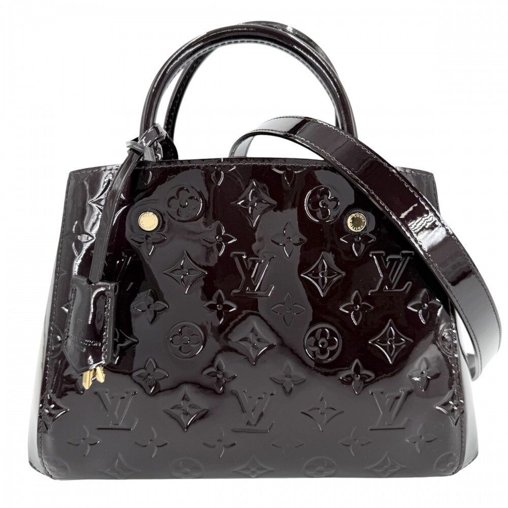 Louis Vuitton Women's Montaigne BB Handbag Shoulder Bag Crossbody Purple LOUI...